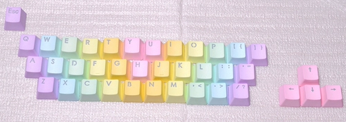 [Dudu] PBT Двухцветный персонаж 37 радужный голубая демон джи Ключ Козерог применимо