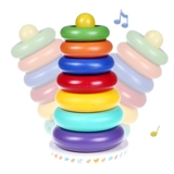 Дженга, интеллектуальная игрушка, разноцветное кольцо, башенка, 0-1 лет, раннее развитие