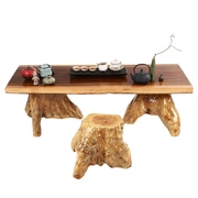 Kết hợp bàn trà gốc cây bàn trà gỗ rắn kung fu bàn cà phê rễ khắc kinh tế nhỏ bàn trà và ghế sáng tạo tổng thể hộ gia đình - Các món ăn khao khát gốc