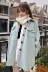 Mùa thu và mùa đông 2018 phiên bản mới của Hàn Quốc của áo gió đại học áo len lỏng áo gió áo khoác len dài retro - Áo Hàn Quốc áo dạ nữ dáng lỡ Áo Hàn Quốc