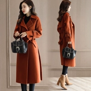 Chống giải phóng mặt bằng áo phụ nữ phần dài 2018 mới của Hàn Quốc phiên bản của mùa thu và mùa đông dày lỏng eo len áo len