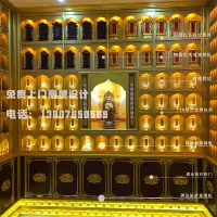 Храмовая светодиодная смола таблетка бренд позиция полка алюминиевый сплав Статуя Будда Статуя Будда тысячи буддхи стены Ванфо Храмо