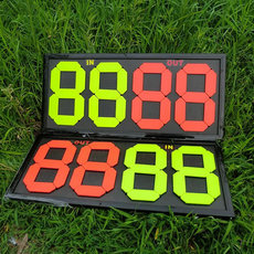 Замена карты 足球比赛换人牌四位手动换号荧光显示翻号计分牌比赛计分显示牌