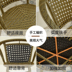 Ghế wicker ba mảnh ban công bảng và ghế năm mảnh đồ nội thất giải trí bàn ghế ngoài trời vườn bàn cà phê ghế kết hợp Bàn ghế ngoài trời / sân