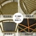 Ghế wicker ba mảnh ban công bảng và ghế năm mảnh đồ nội thất giải trí bàn ghế ngoài trời vườn bàn cà phê ghế kết hợp ghế ngồi ban công Bàn ghế ngoài trời / sân