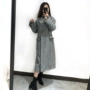 Mùa xuân 2019 mới chống mùa nữ phiên bản Hàn Quốc của áo khoác len sọc rộng đẹp trai áo khoác len dài tay - Áo Hàn Quốc áo khoác dạ ngắn nữ hàn quốc