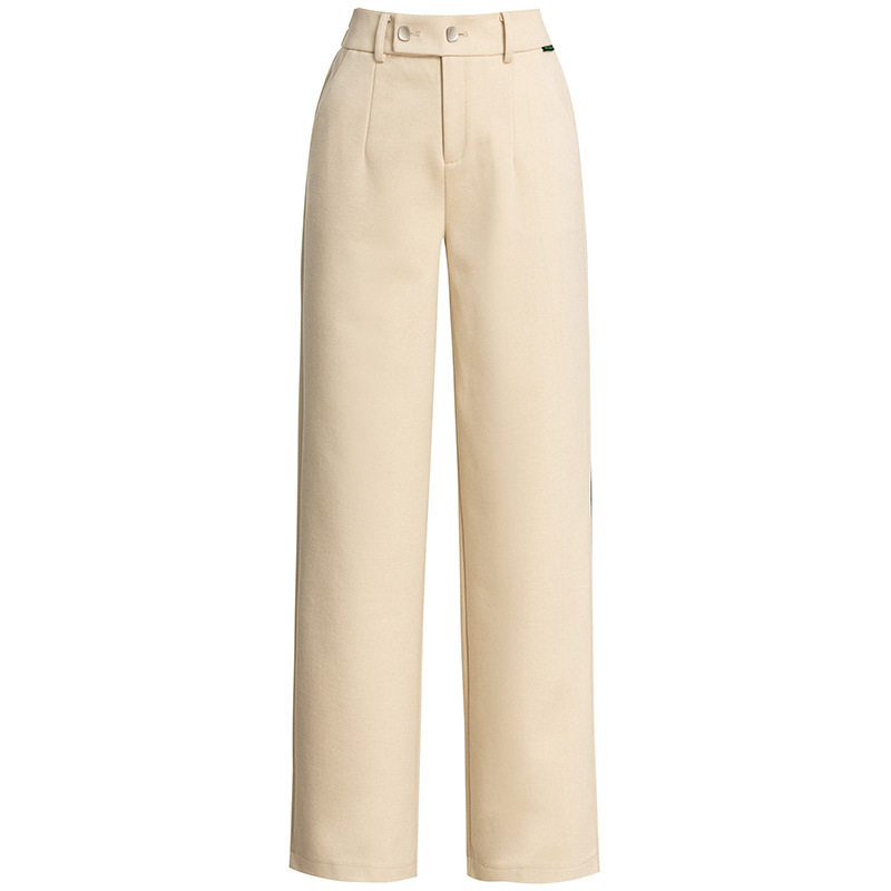 For the 2021 autumn and winter season, women's woolen wide-leg pants are loose and tight, with a high waist and drape. They are casual, loose and slimming straight-leg pants Item Picture