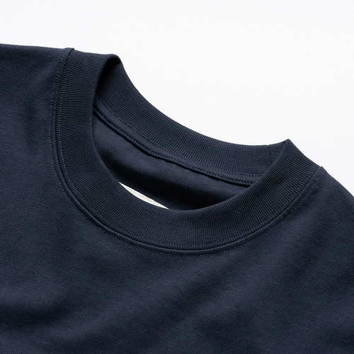 Японская комфортная хлопковая футболка с коротким рукавом для отдыха, свободный крой, 320 грамм