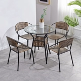 Одиночный стул для виноградного стула Одиночный стул, простое кресло из ротанга, пластиковый детский обеденный стул Балкон на балконе для взрослых