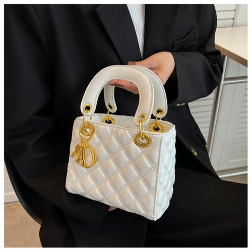 Модная сумка на одно плечо с ромбовидным узором, сумка через плечо, стиль «принцесса», в корейском стиле