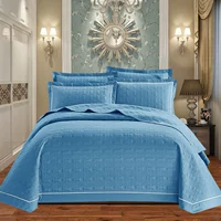 Khăn trải giường có đệm bông đơn giản quilting 1,8 m giường đôi 2 m quilt 100% cotton ba mảnh trải giường drap giường