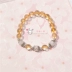 Nguyên bản màu hồng tự nhiên Crystal Pink Chalcedony Bracelet Bracelet Blue Blue Chalcedony Sweet Fresh Nữ Sinh nhật - Vòng đeo tay Clasp vòng pandora pnj Vòng đeo tay Clasp