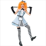 Алиса сумасшедшая шляпа униформа, потому что цирки -цирк -клоун платье платье облако платье смены персонаж Волшебная юбка