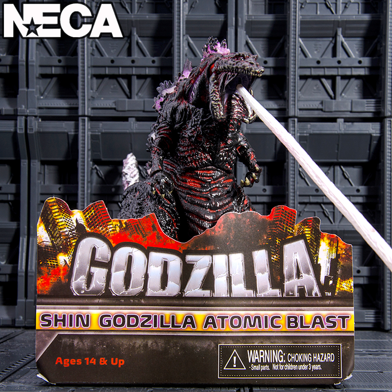 2016 & new nuclear GodzillaNECA Godzilla 2019 film godzilla  burning red lotus Movable Garage Kit 7 inch Model Godzilla Monster