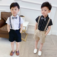 Áo dài mùa hè cho bé trai hợp xướng trang phục hợp xướng tay ngắn 2019 - Váy trẻ em set vest 3 món cực chất cho bé trai