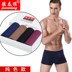 4 hộp quà tặng 4 góc nam boxer phiên bản Hàn Quốc 100% cotton cotton thoáng khí thể thao eo trẻ trung quần lót lưới nam Bộ quà tặng