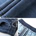 Mùa thu đông 2018 mới quần denim ống rộng cạp quần nữ cạp cao cạp cao quần ống loe phiên bản Hàn Quốc của quần jean lửng treo quần jean rách gối nữ Quần jean