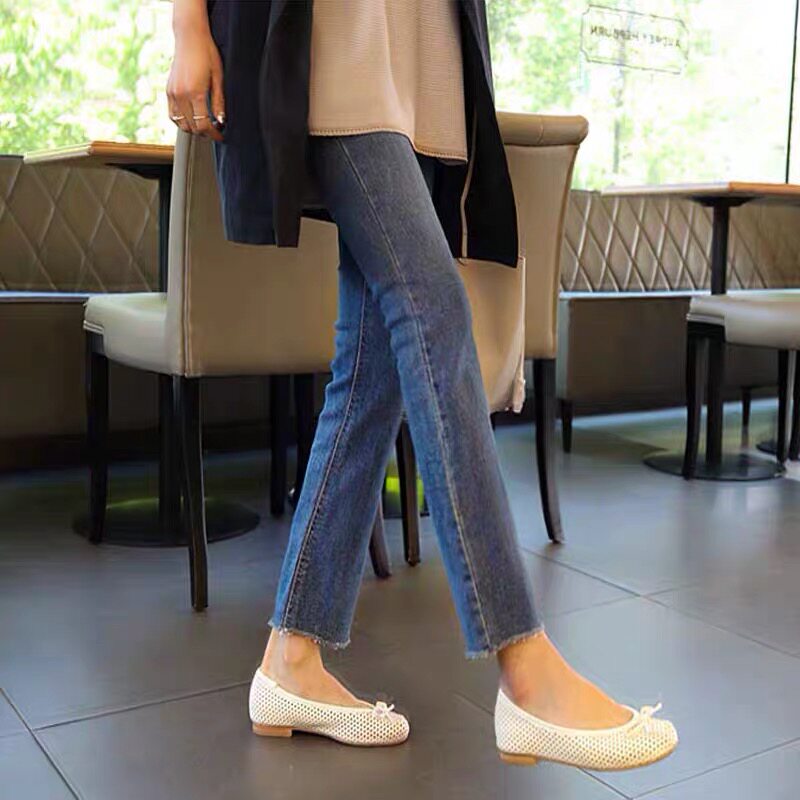 Straight-leg cigarette tube jeans for women's summer 2022, a thin new style, a bestseller for women in 2021, 8-inch and 9-inch pants Specification image