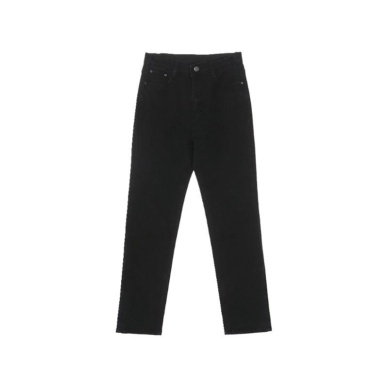 Black smoke tube straight-leg jeans for women, a new thin European bestseller in summer 2022, 9-inch short pants Item Picture