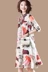 Sumu ren khâu màu in áo sơ mi nữ mùa hè tay áo lỏng Hàn Quốc fan Một từ váy nữ 1818 váy công sở váy đầm