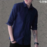 Трендовая качественная летняя джинсовая рубашка для отдыха, в корейском стиле