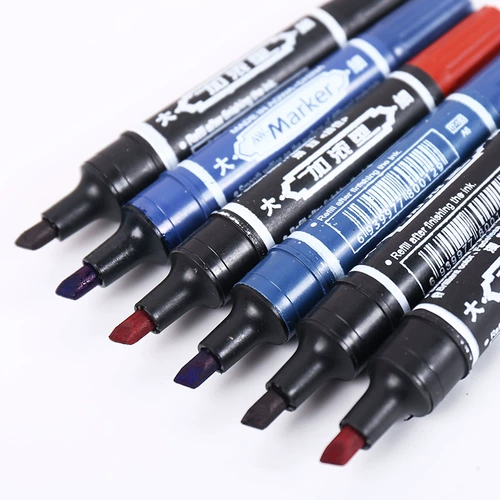 Черный вместительный и большой быстросохнущий маркер, большой лайнер