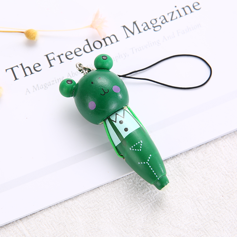 FrogFor students ball pen woodiness lovely female Super cute carbon bullet Black pen Signature pen Oil pen Ballpoint pen Stationery