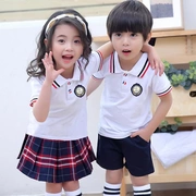 Phiên bản tiếng Hàn của đồng phục mẫu giáo tùy chỉnh lớp một phù hợp với trẻ em ngày nam và nữ áo polo biểu diễn quần áo