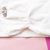 Áo thun ngắn tay Hello Kitty Girls Không gian ba chiều mới Bông bên ngoài Phim hoạt hình trắng Khăn choàng tay - Áo thun