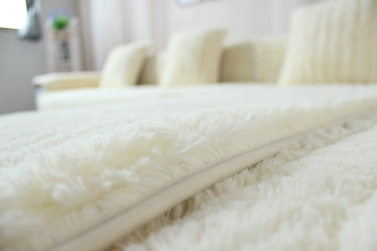 Trượt mùa thu và mùa đông trắng tóc dài sang trọng sofa da đệm vải đệm vải bọc nệm sofa bìa khăn đầy đủ tùy chỉnh - Ghế đệm / đệm Sofa