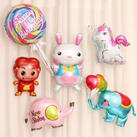 Детский воздушный шар, макет, мультяшное украшение, кролик, подарок на день рождения, слон