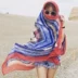 Windproof và sandproof gió quốc gia cotton linen khăn choàng khăn dual-sử dụng kỳ nghỉ bên bờ biển kem chống nắng khăn lụa bãi biển ảnh styling