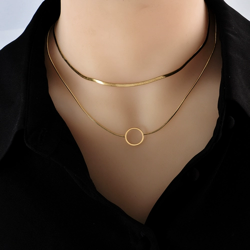 Ожерелье из нержавеющей стали, небольшая дизайнерская цепочка до ключиц, простой и элегантный дизайн