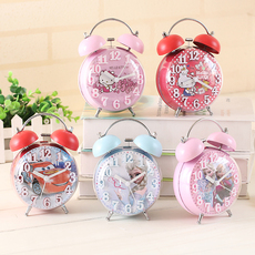 Настольные часы 可爱儿童卡通闹钟创意夜光静音学生床头金属简约多功能小闹钟闹铃 Minmin
