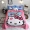 Phiên bản tiếng Hàn của bộ chăn ga gối cotton hoạt hình mèo Katie mùa hè là ba bộ chăn ga gối bằng vải nhung pha lê - Trải giường