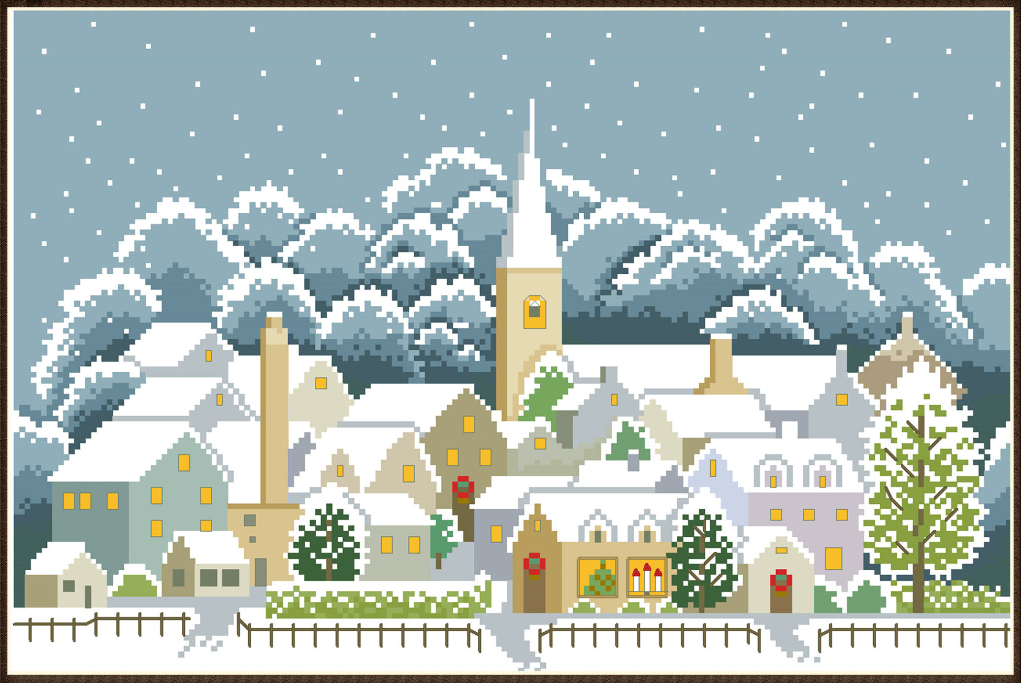 Схема зима в деревне. Вышивка зимний городок. Вышивка крестом зимняя деревня. Зимний домик вышивка крестом. Вышивка зимний город.