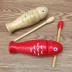 nhạc Orff trợ mõ âm thanh bộ gõ lươi trống cha-con đồ chơi hình con cá màu đỏ cho trẻ em Đồ chơi bằng gỗ