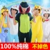 Mùa hè cotton mỏng trẻ em phim hoạt hình Xiêm đồ ngủ ngắn tay chàng trai và cô gái dễ thương Pikachu động vật cha mẹ và con hiệu suất quần áo