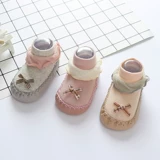 Детские осенние демисезонные нескользящие носки для новорожденных подходит для мужчин и женщин для девочек, тонкая хлопковая обувь для раннего возраста, мягкая подошва