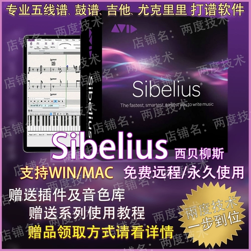 Sibelius Sibelius Five -Line Spectrum Guitar Drum Lottery Software Win/Mac Китайская версия