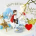 Trang trí nướng Cưỡi hoàng tử trang trí dây Castle Fairy Birthday Party Cake Cake Boy - Trang trí nội thất