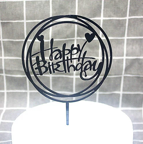 Акриловая пластиковое украшение торта аккаунт по случаю дня выпечки на день рождения почерк