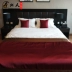 Nội thất khách sạn nội thất tiêu chuẩn giường ngủ đầy đủ bộ tùy chỉnh hiện đại tối giản đầu giường bàn mềm túi đôi giường 1,8 mét