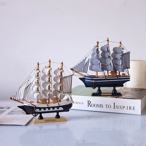 Модель корабля, деревянная фигурка для гостиной, креативное украшение, подарок на день рождения