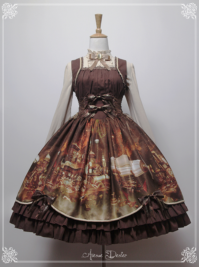 Jsk Sleeveless Dress【 steam castle 】 JSK / SK goods in stock * AD deer latent Dress Lolita