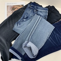 Модные джинсы, цветные приталенные эластичные джинсовые штаны, городской стиль