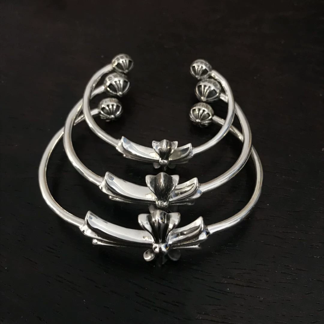 八克罗心潮 Silver bracelet for men and women, for beloved