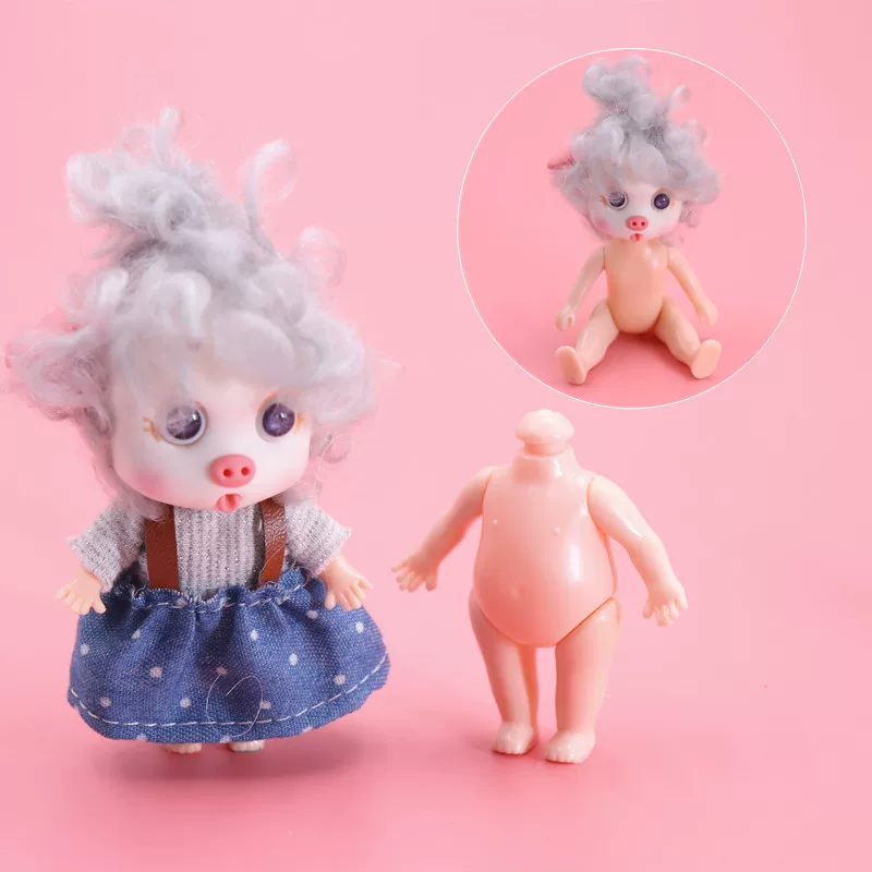 Тело куклы BJD, запутанные куклы, самодельная красота, голова из глины OB11, 5 см/8 см маленькое тело
