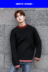 MRCYC vòng cổ áo thun áo len nam dài tay Hàn Quốc phiên bản màu đỏ lỏng màu đen sinh viên cá tính áo len áo triều Cardigan