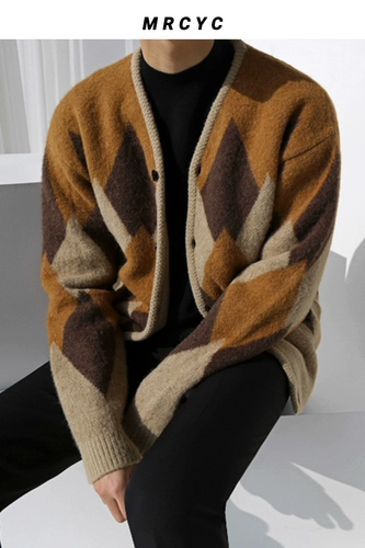 Кардиган, свитер для отдыха, куртка, в корейском стиле, V-образный вырез